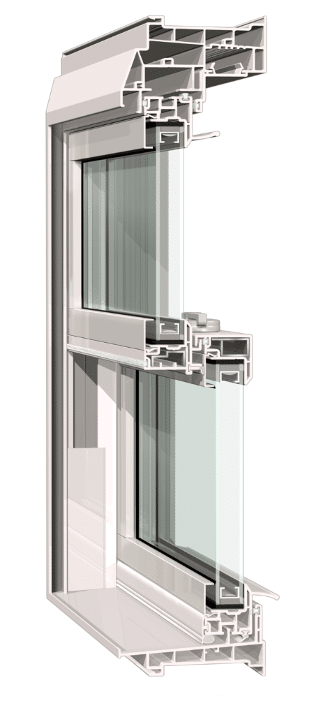 Frame structure for popular replacement windows.